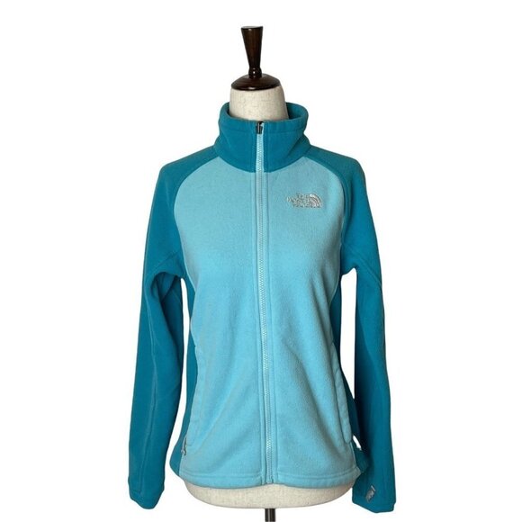The North Face Blue‎ Two Tone 100 Glacier Full Zip Fleece Jacket Size XS - Picture 1 of 10